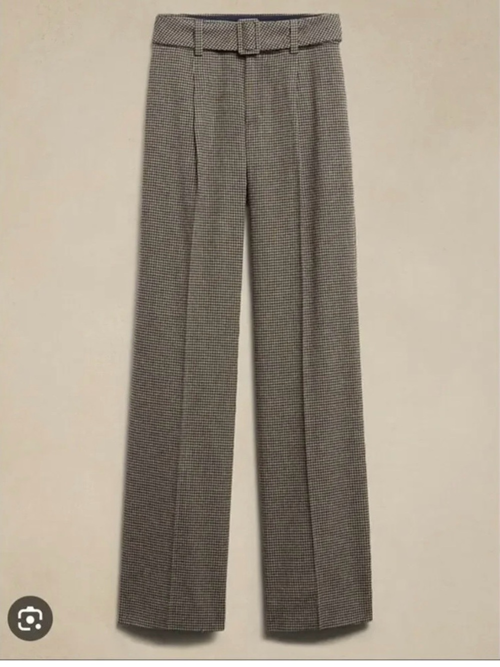 Banana Republic wool plaid wide leg pant